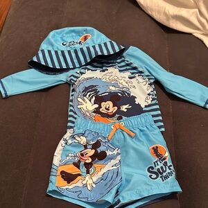 Disney Mickey Mouse Kids Swim Set - Blue